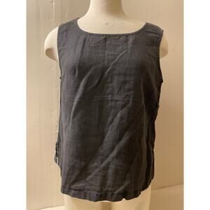 Click by Color Me Cotton Women's Size Large Linen Tank Top Sleeveless Shirt
